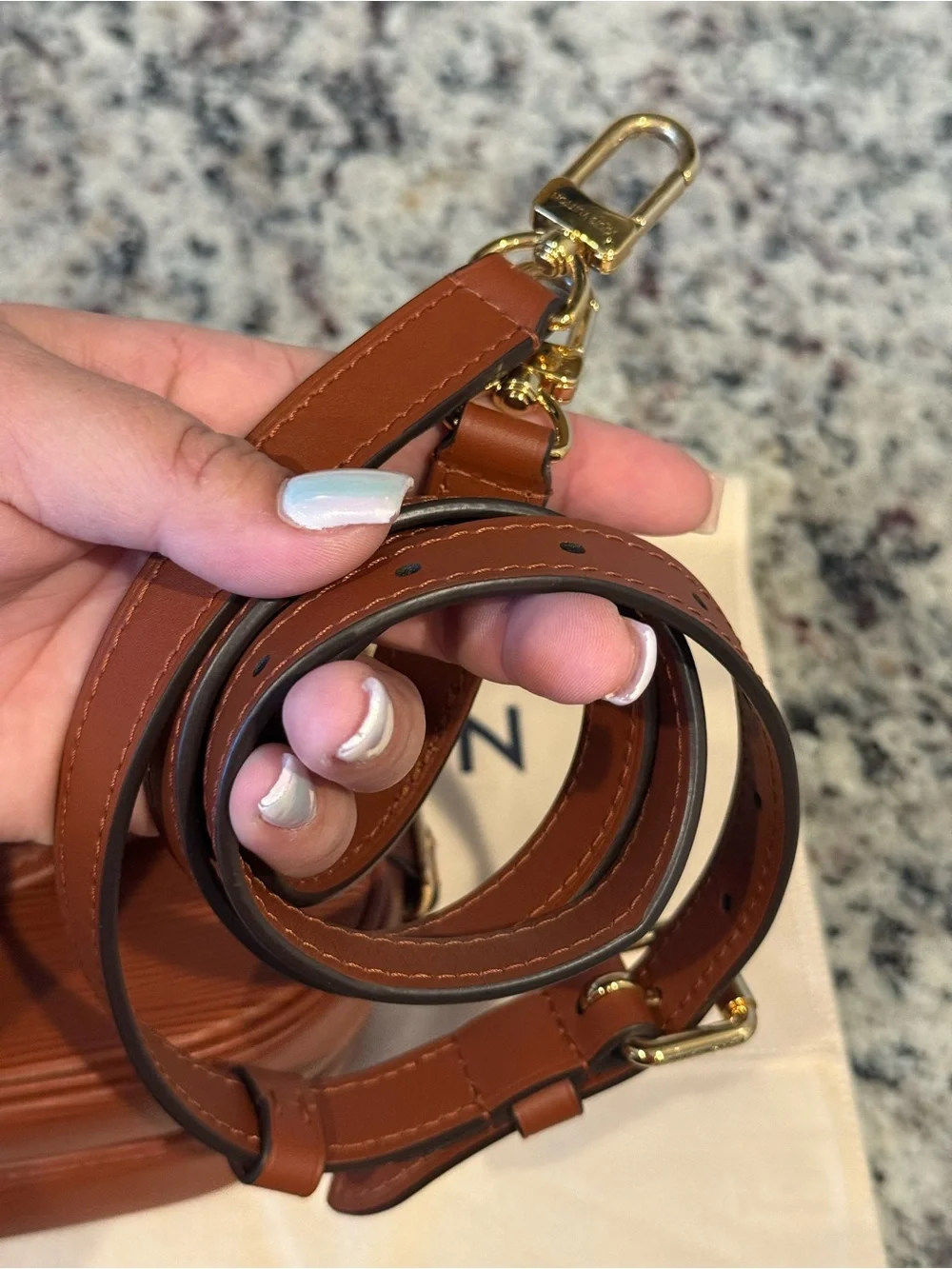 Louis Vuitton Cognac Saumur BB Epi Leather Crossbody